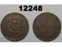 China Honan 10 cash 1906 rare coin