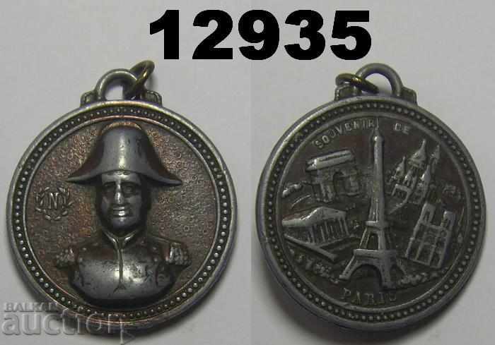 Souvenir de Paris Napoleon рядък едър медальон