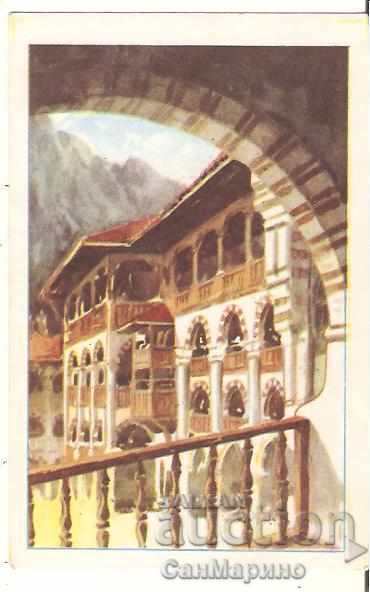 Κάρτα Βουλγαρία Μοναστήρι Ρίλα Άποψη των ρουπών *