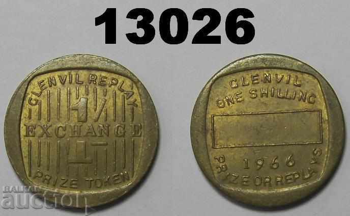 Glenvil Replay exchange prize token shilling 1966