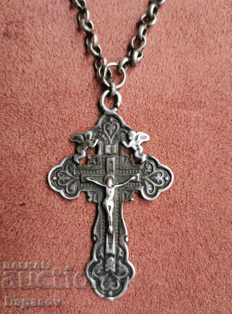 Silver Cross Crucifixion Imperial Russia Save and Save