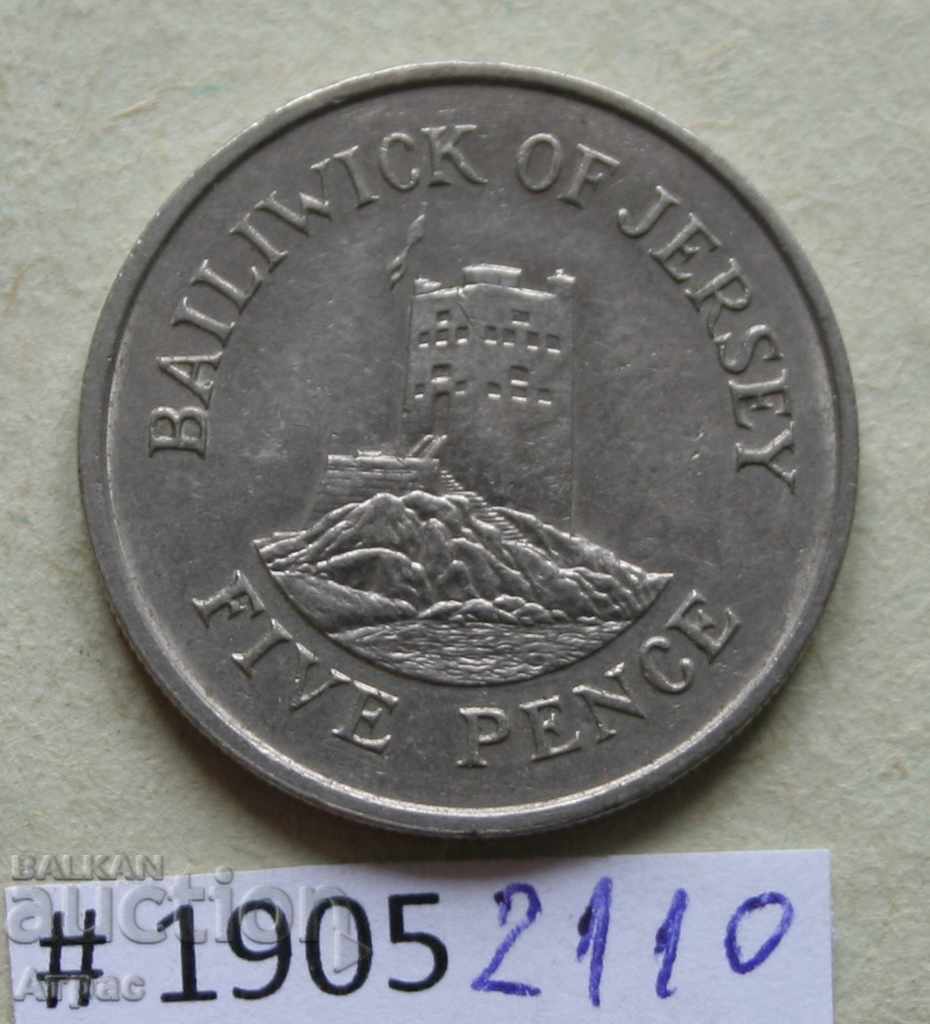 5 pence 1984 Jersey