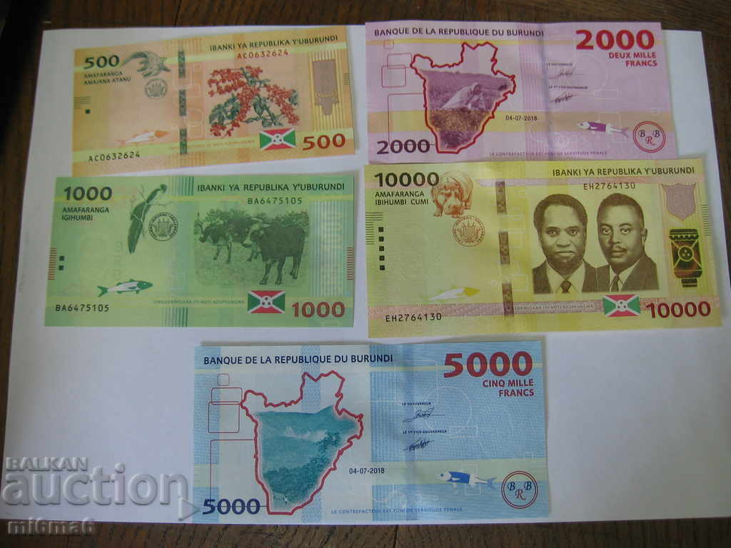 MI6MA6 - Set de bancnote din Burundi