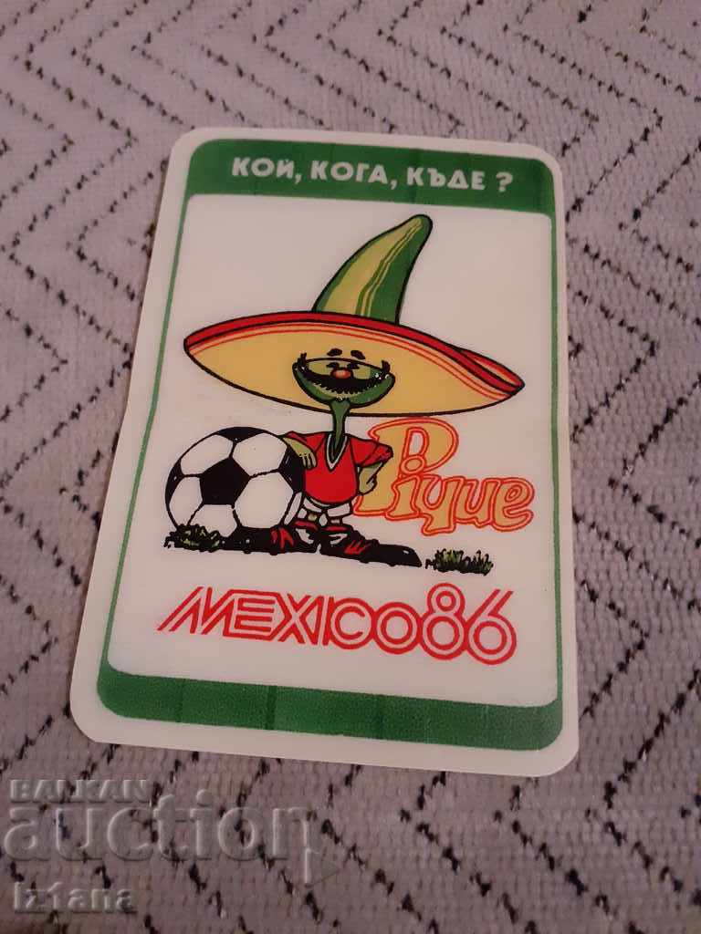 The old program of the JV football matches Mexico 1986