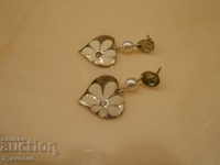 Earrings with hearts and flowers, very beautiful