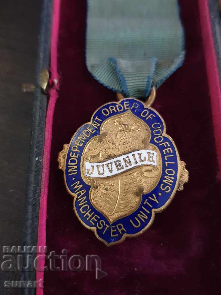 LOT OF 2 ANTIQUE ENGLISH MASONIC ORDER MEDALS 1909 AND 1934 with price € 190.83 | 373.23 BGN