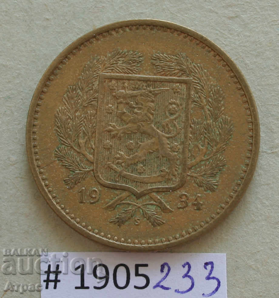 10 marca 1934 Finlanda - monedă rară cu preț € 7.41 | 14.49 BGN