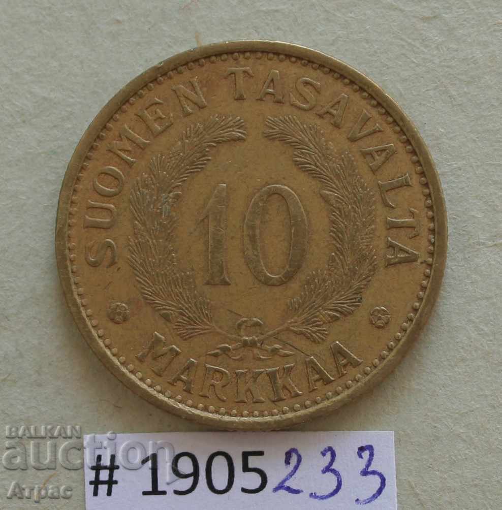 10 марка 1934  Финландия  -рядка монета