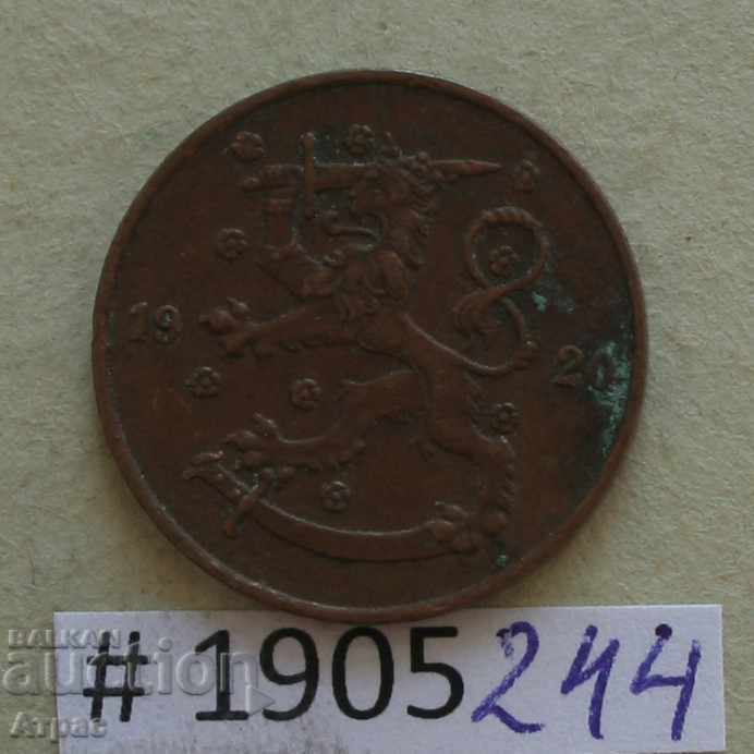 5 spumă 1920 Finlanda Monedă de cupru cu preț € 0.77 | 1.51 BGN