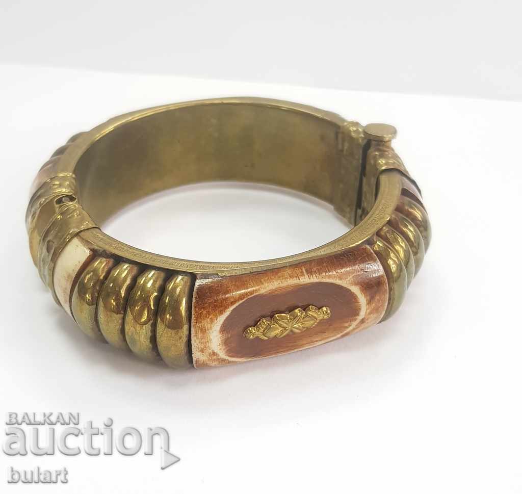 Красива Стара гривна кост накит vintage bracelet