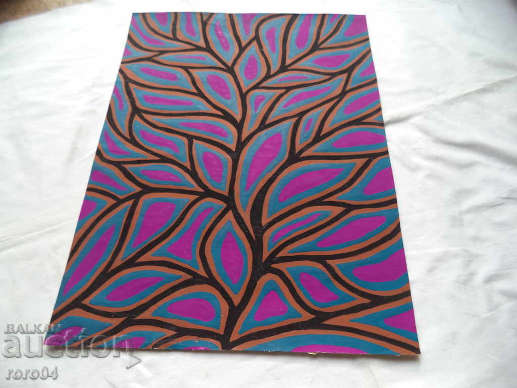 WOOD - LETTER - TEMPERA - 6