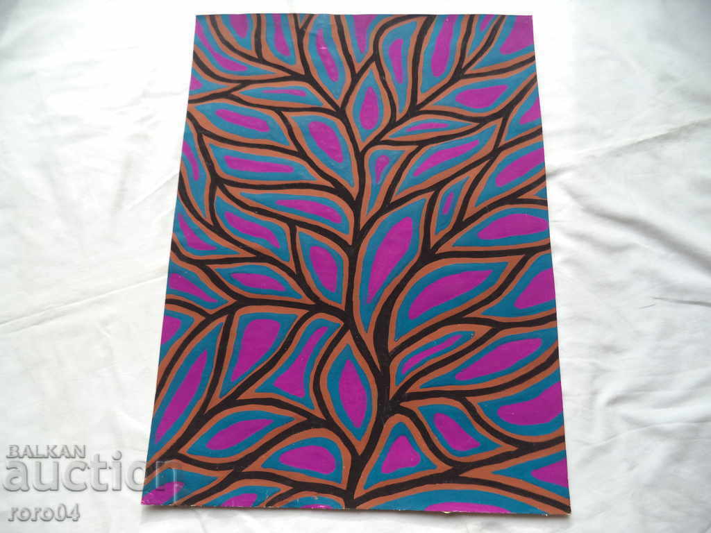 WOOD - LETTER - TEMPERA