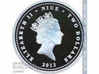 ELIZABETH II * NIUE * TWO DOLLARS 2013 coin