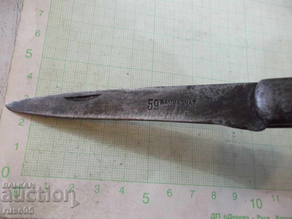 Folding knife "59 SAUVAGNAT GARANTI" with bone sores with price 100.00 BGN | € 51.13 Folding knife "59 SAUVAGNAT GARANTI" with bone sores with price 100.00 BGN | € 51.13