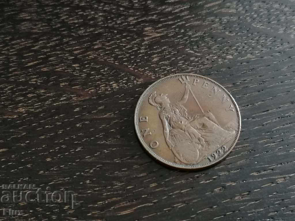 Coin - UK - 1 penny | 1922
