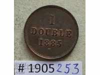 1 double 1885 Guernsey