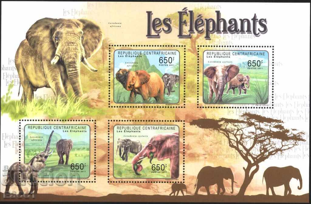 Чист блок Фауна Слонове 2011  Централноафриканска Репубика