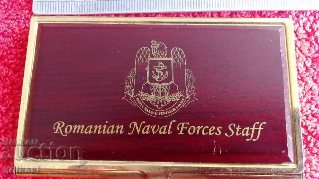Old military metal business card Romania Headquarters Naval Forces with price 85.50 BGN | € 43.72 Old military metal business card Romania Headquarters Naval Forces with price 85.50 BGN | € 43.72