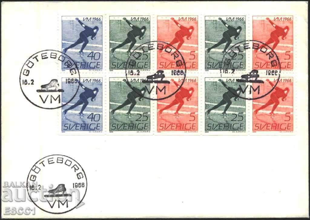 FDC Sport Skate Running Day Envelope 1966 from Sweden