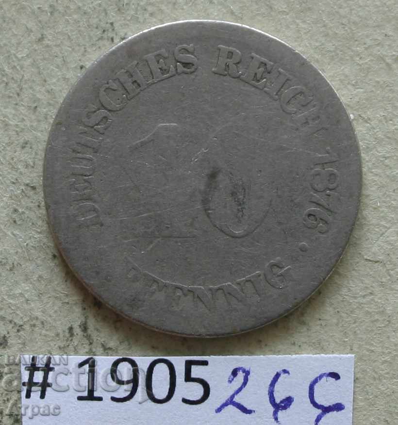 10 pfenig 1876 E -Germany