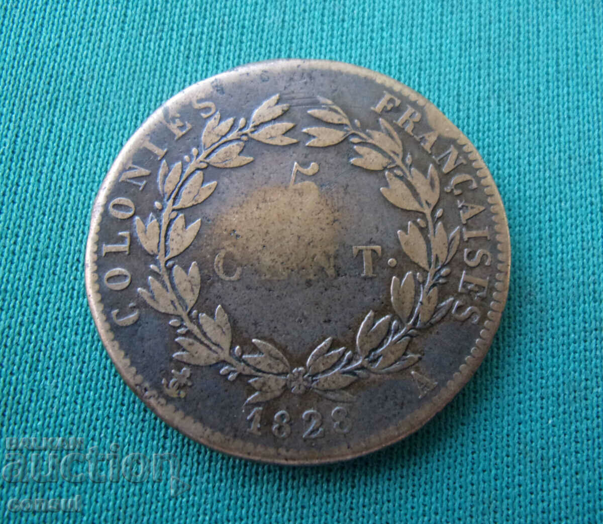 Colonii franceze Charles X 5 Centime 1828 Rare cu preț € 23.01 | 45.00 BGN