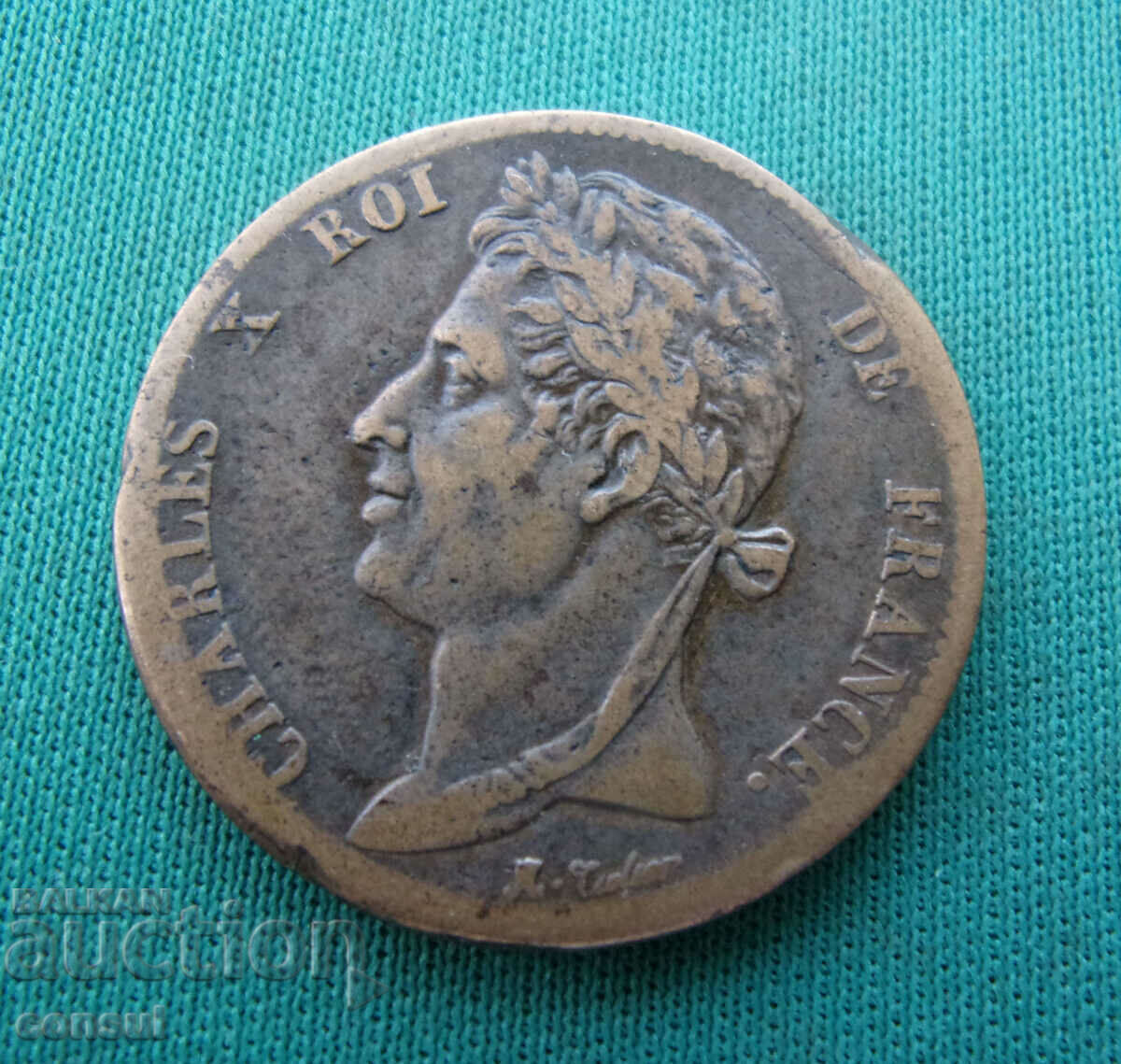 French Colonies Charles X 5 Centime 1828 Σπάνιο