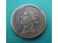 Colonii franceze Charles X 5 Centime 1828 Rare