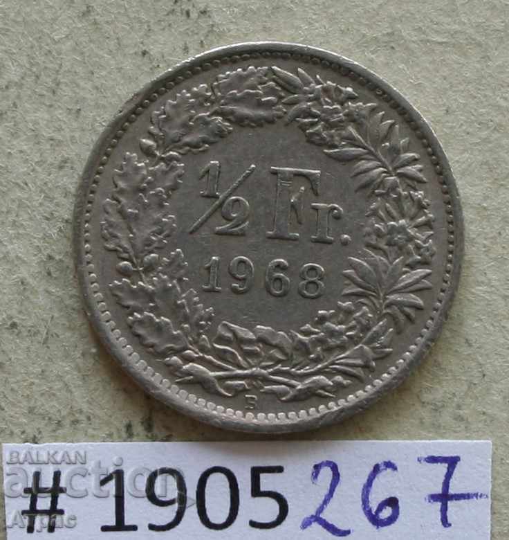 1/2 φράγκο Ελβετίας 1968