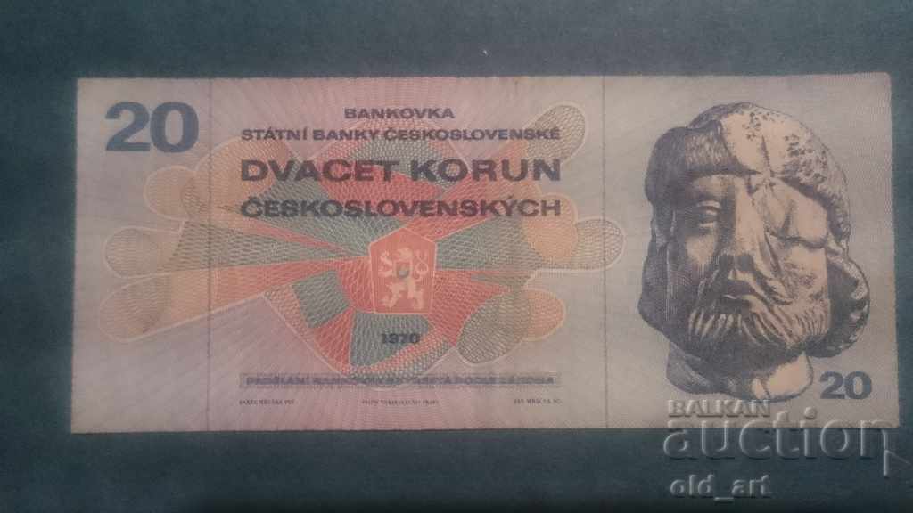 Bancnota 20 kroner 1970