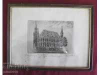 19th Century Old Original Engraving signed
