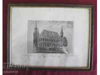 19th Century Old Original Engraving Signed