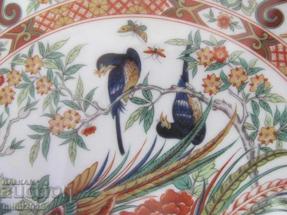 Old Fin Porcelain Plate SAJI JAPAN - 5 Old Fin Porcelain Plate SAJI JAPAN - 5