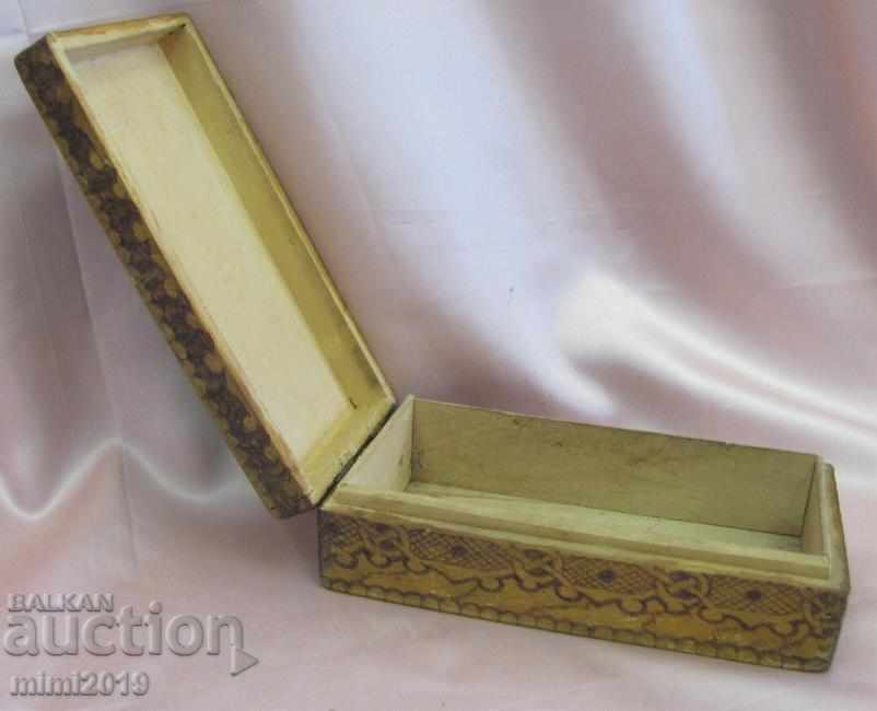 Art Deco Wooden Jewelry Box - 5