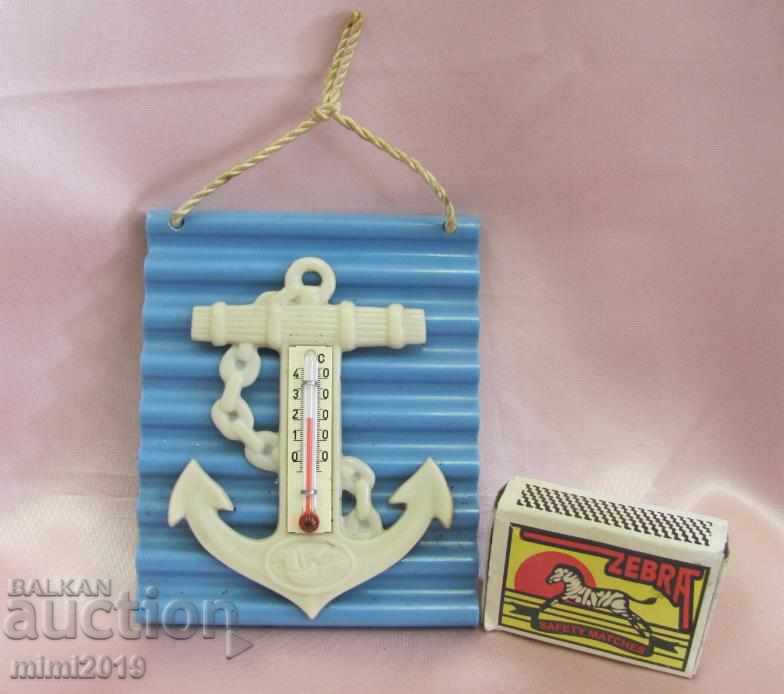 60s Alcohol Thermometer Navy Anchor Bakilite - 7 60s Alcohol Thermometer Navy Anchor Bakilite - 7