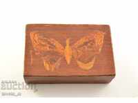 CUTIE DIN LEMN CU INTARSII pentru 2 buc. chibrituri - REGATUL BULGARIEI