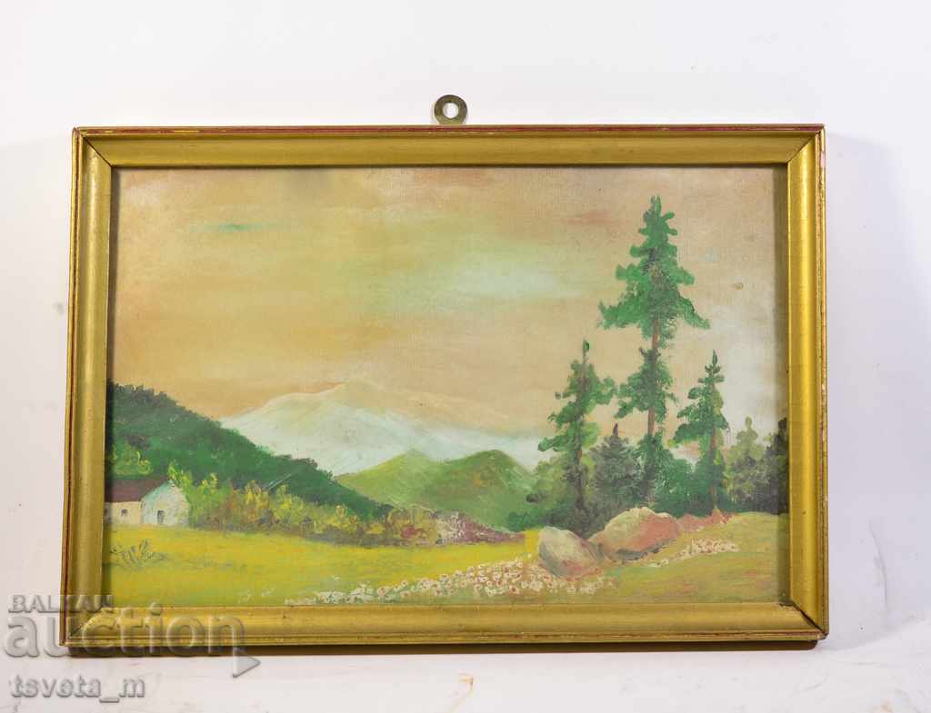 Painting, tempera paints on cardboard