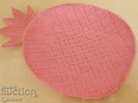 Very beautiful decoration of pineapple fruit in pink, MDF, new