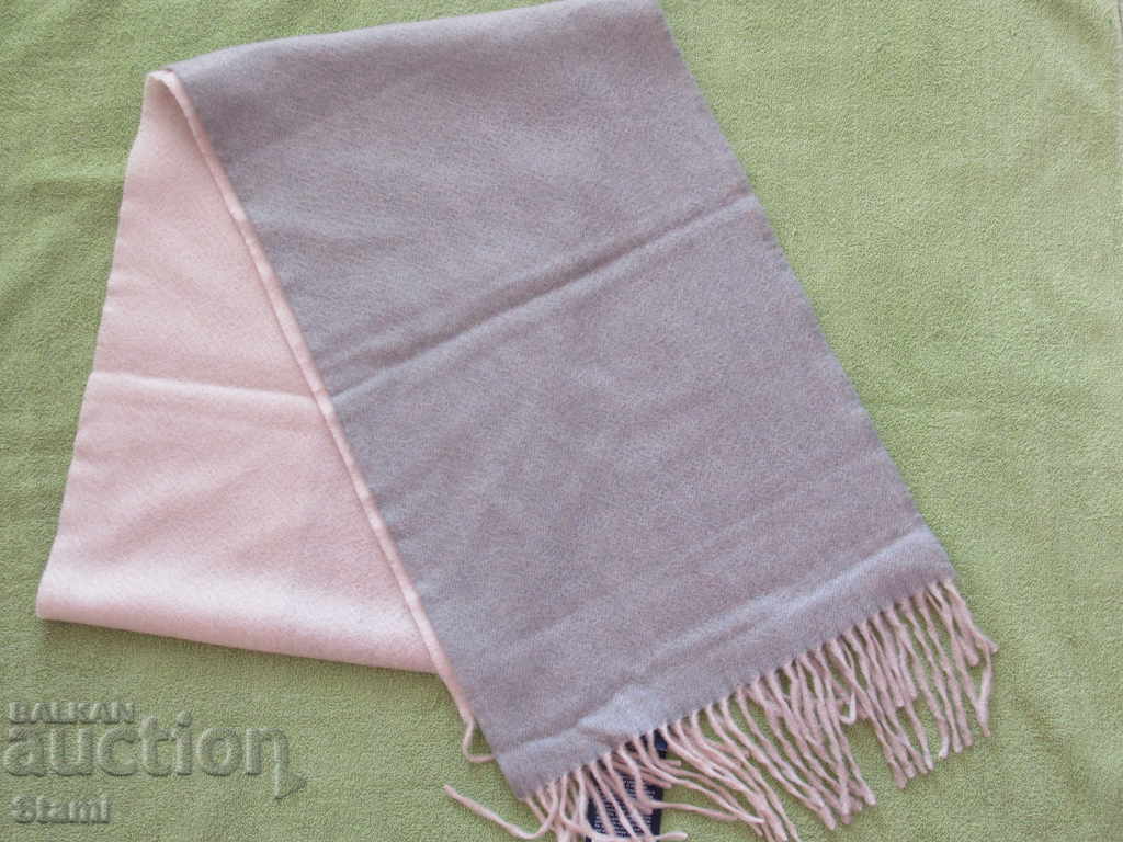 New cashmere scarf milky white and gray GOBI, Mongolia with price 146.00 BGN | € 74.65
