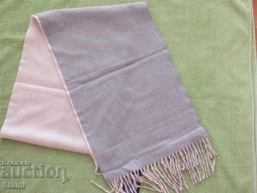 New cashmere scarf milky white and gray GOBI, Mongolia