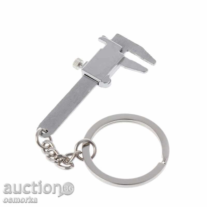 Auction Caliper key ring metal 40mm 4cm pocket "tool" new Auction Caliper key ring metal 40mm 4cm pocket "tool" new