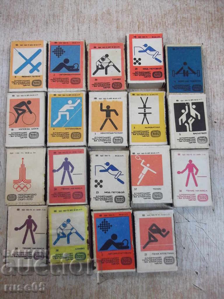 Lot of 19 pcs. unused Sport Toto matchbits from the Sots