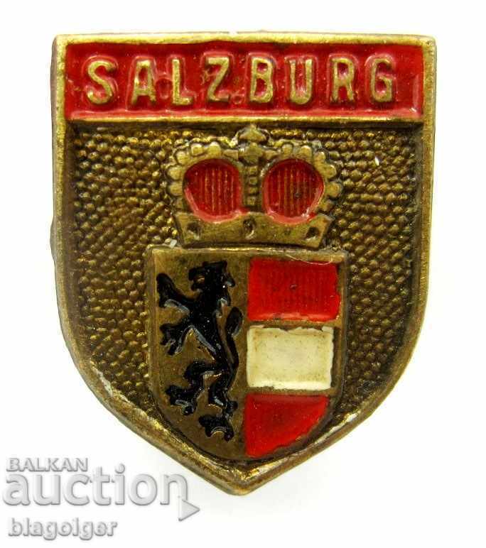 Залцбург-Австрия-Герб-Емблема-Стара значка