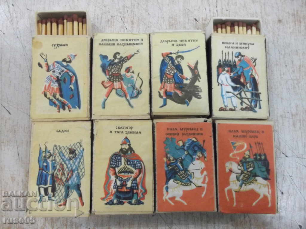 Lot of 8 pcs. unused matches with fairy tale motifs