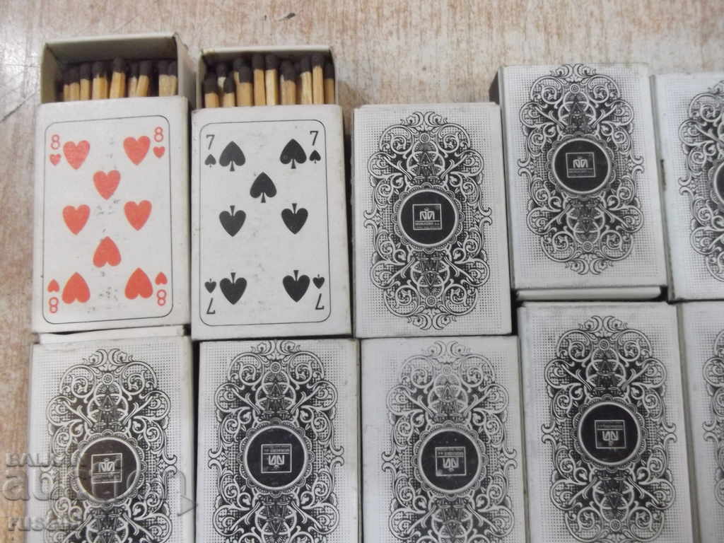 Delivery of Lot of 35 pcs. unused matches with playing card images Delivery of Lot of 35 pcs. unused matches with playing card images