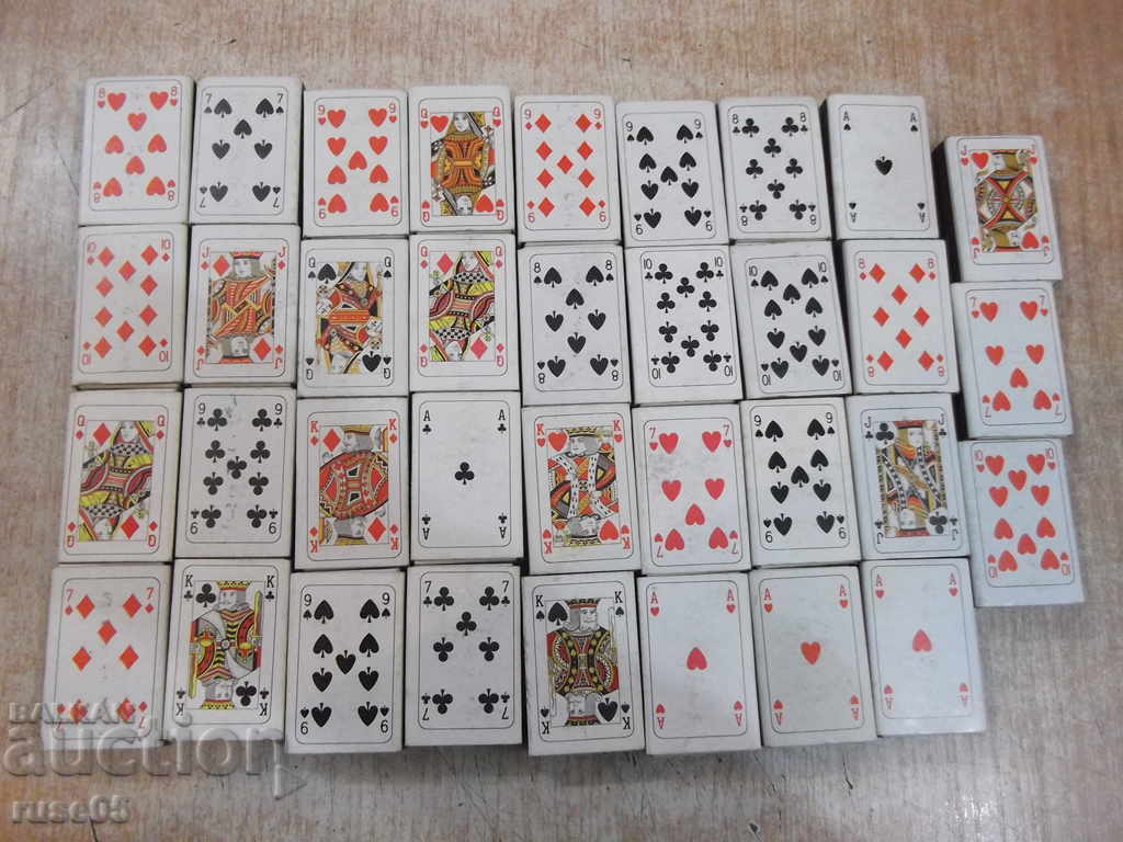 Lot of 35 pcs. unused matches with playing card images