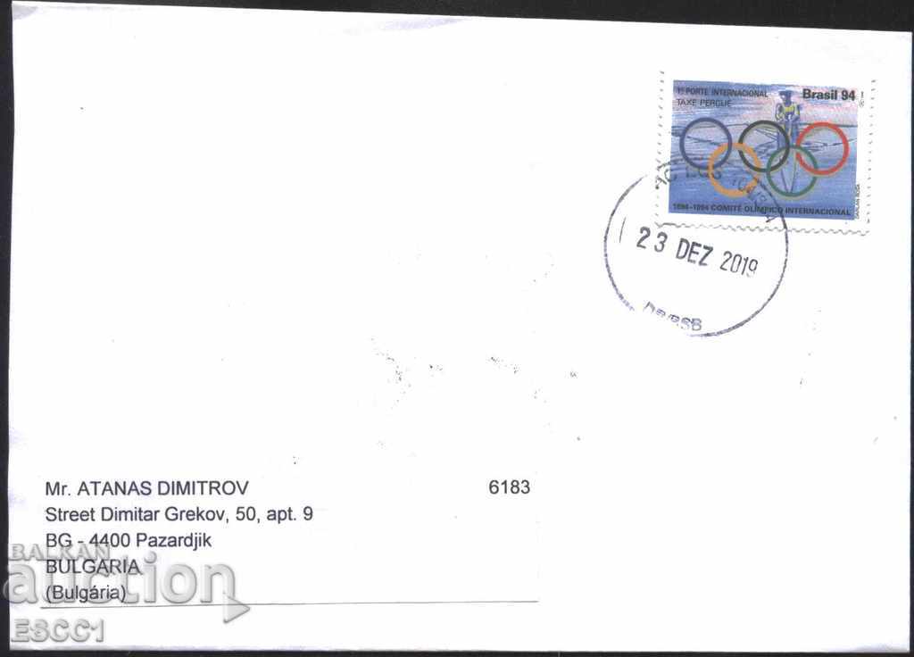 A 100 year old IOC 1994 envelope was traveling from Brazil