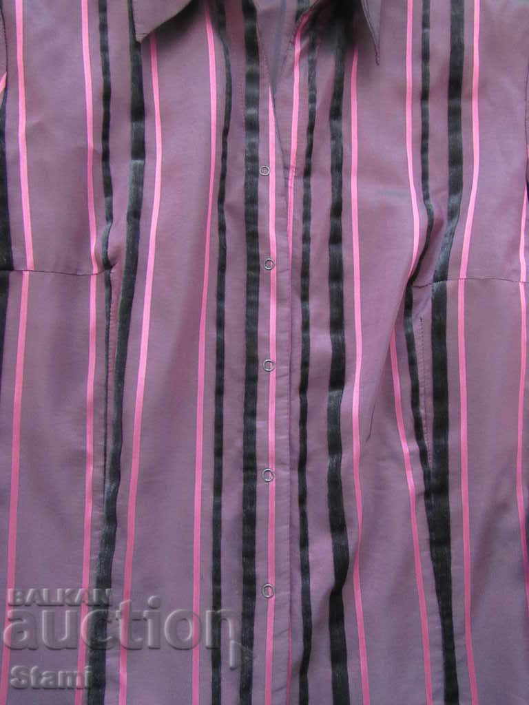 Women's purple blouse with taffeta strip, size 50 - 6 Women's purple blouse with taffeta strip, size 50 - 6