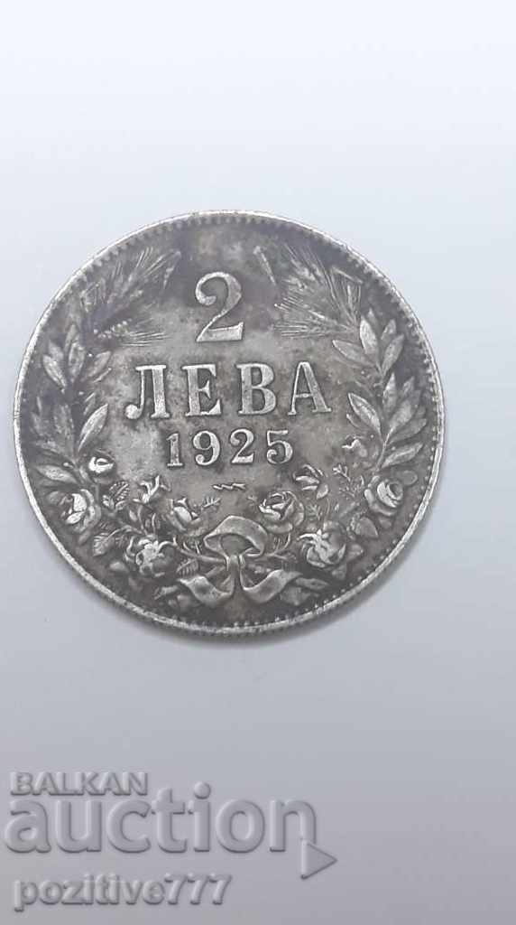 2 leva 1925 - bulgară 1925 an 2 leva monedă originală