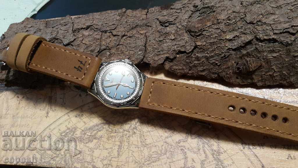 Leather watch strap 24mm Genuine leather 542 - 6 Leather watch strap 24mm Genuine leather 542 - 6