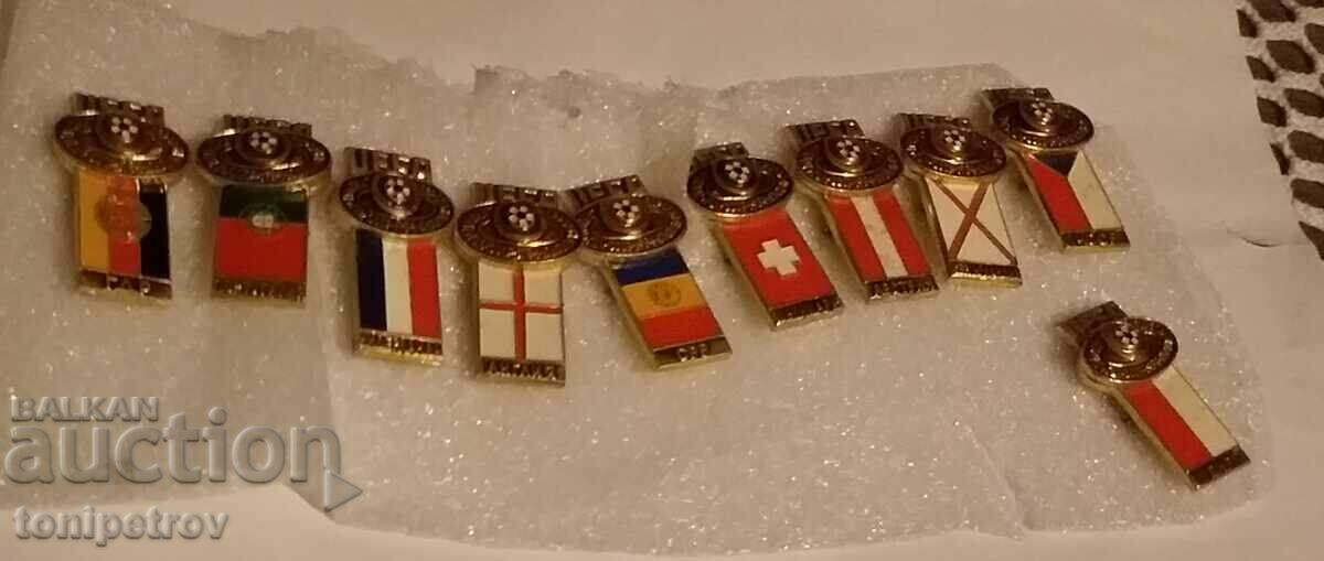 Football badges from the USSR from Euro 1980.